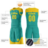 Custom Aqua Mesh Basketball Uniform For Adult Youth Fans Jersey